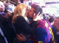 The passionate kiss between Piqué and Shakira  - youtube photo