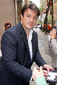 Celebs Arrive for 'Regis and Kelly' - nathan-fillion photo
