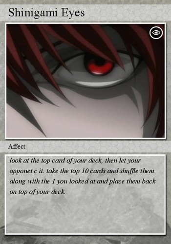 Death Note Created Cards