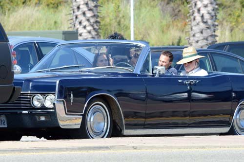Driving around a street set with Christian Bale in Los Angeles (June 4th 2012)