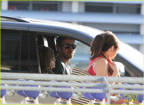 Eva - and Ryan Gosling at the airport - June 07, 2012