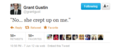 Grant Gustin tweet Finnick quote - the-hunger-games photo