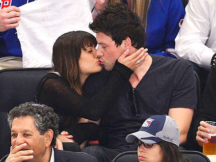  Lea Michele & Cory Monteith Smooch at Hockey Game May 16