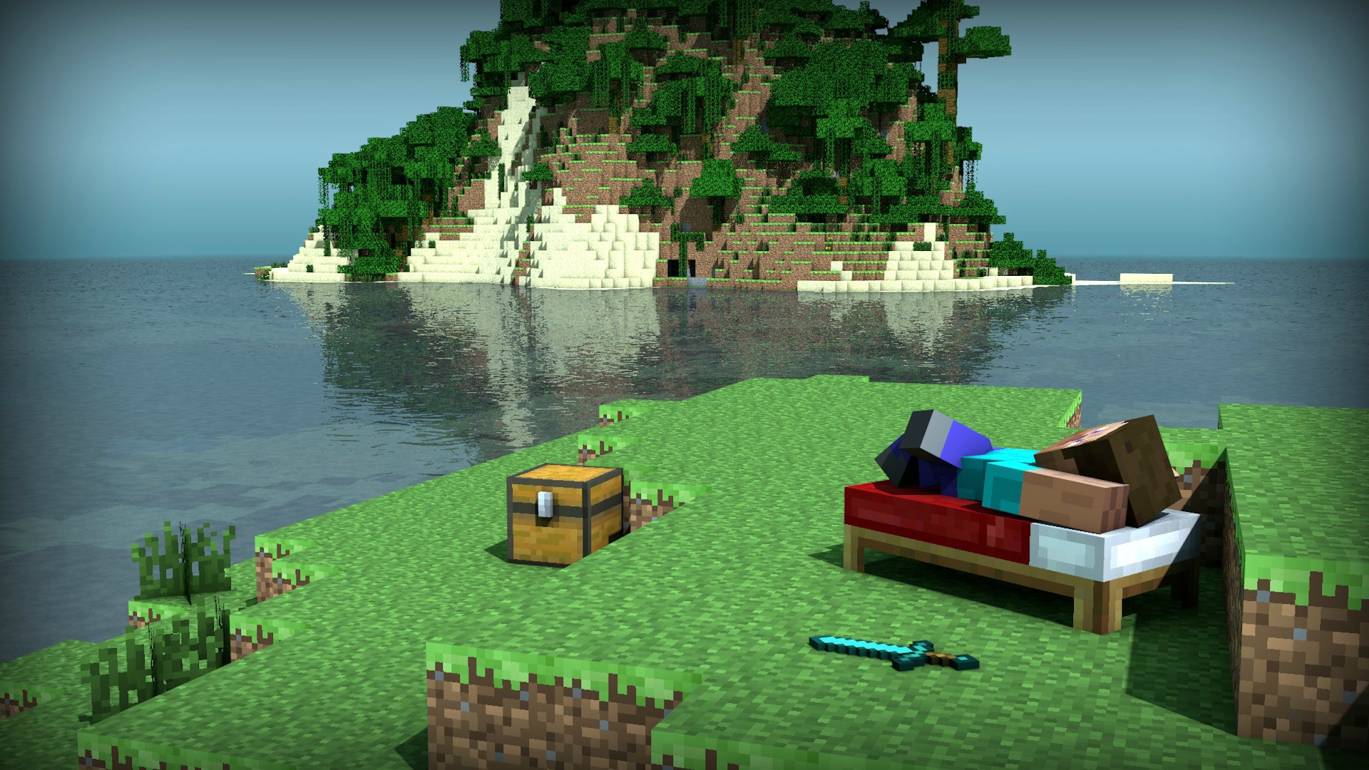Relaxing Steve - Minecraft Gallery Wallpaper (31052614) - Fanpop