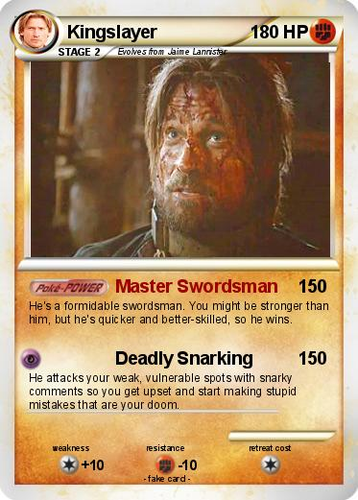  Jaime Lannister- PokeCharacter Card