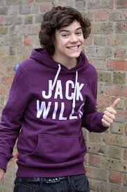 harry styles in a jack wills jumper or jacket or what ever it is lol ♥