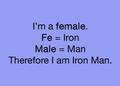 proof that girls are ironman - random photo