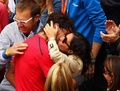 "French" kiss  Rafa and Xisca - tennis photo