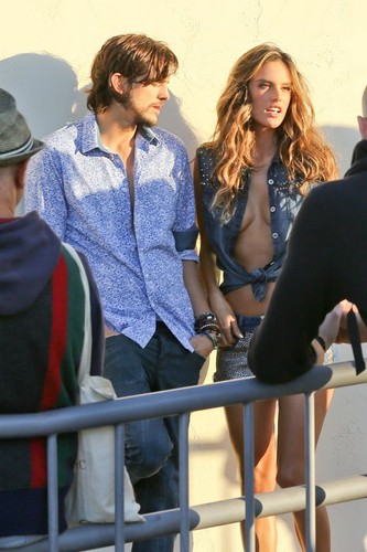  Ashton Kutcher and Alessandra Ambrosio teaming up for their sexy photoshoot for Colcci