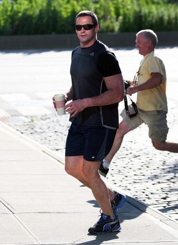  Hugh Jackman Running In NYC