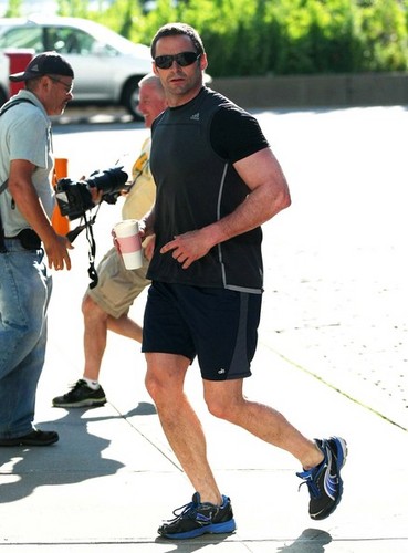  Hugh Jackman Running In NYC