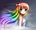 Rainbow anime girl - random photo
