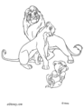 Simba and Nala with Kiara color page - the-lion-king fan art