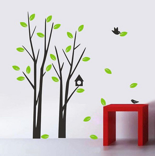  Simple درخت دیوار Sticker
