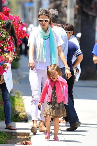 Alessandra Ambrosio out in Santa Monica with Anja