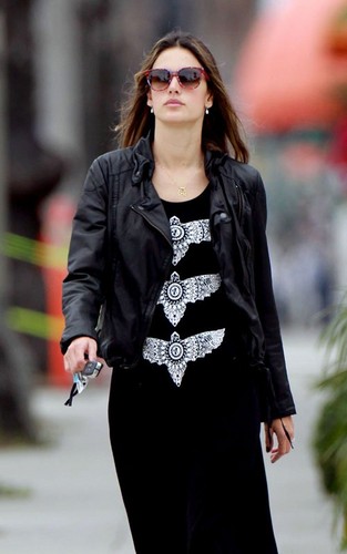 Alessandra Ambrosio was spotted out and about in Santa Monica, California on Thursday (June 21).