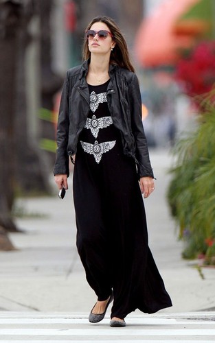  Alessandra Ambrosio was spotted out and about in Santa Monica, California on Thursday (June 21).