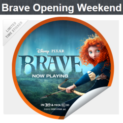  Ribelle - The Brave sticker: Ribelle - The Brave Opening Weekend