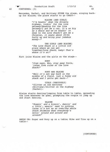  Full Script Scene: 3x12 Heart- প্রণয় Shack 4 of 5
