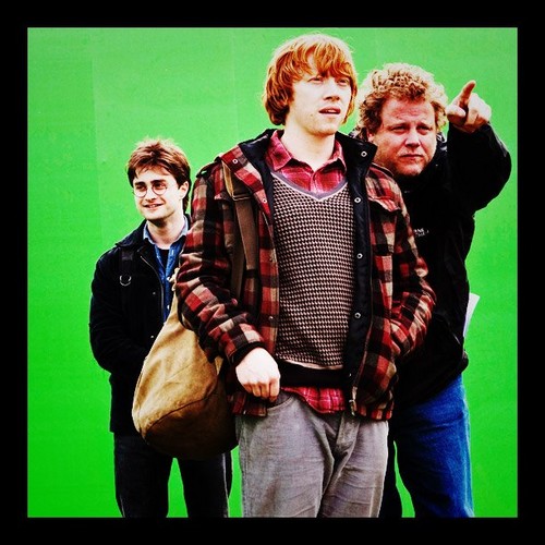 HP and Deathly Hallows BTS Photo
