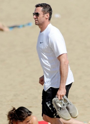 Hugh Jackman in the Beach 