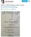 Josh tweets 6x01 Title <3 - gossip-girl photo