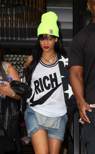 Rihanna spotted leaving her hotel in London