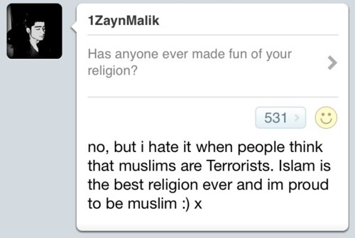  Zayn Malik <= Muslim