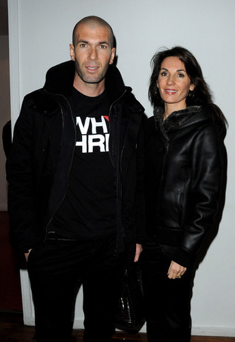 Zidane with his wife Veronique