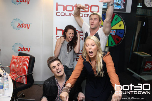  at the Hot 30 Countdown studio in Sydney.