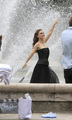  Modeling for a Miss Dior campaign photo shoot in the gardens of the Palais-Royal in Paris (June 26t - natalie-portman photo