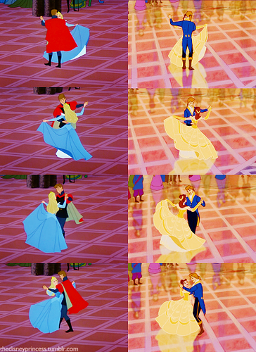  ディズニー Princesses: Aurora and Belle Dancing