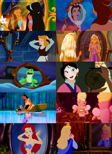  Disney Princesses & Mirrors
