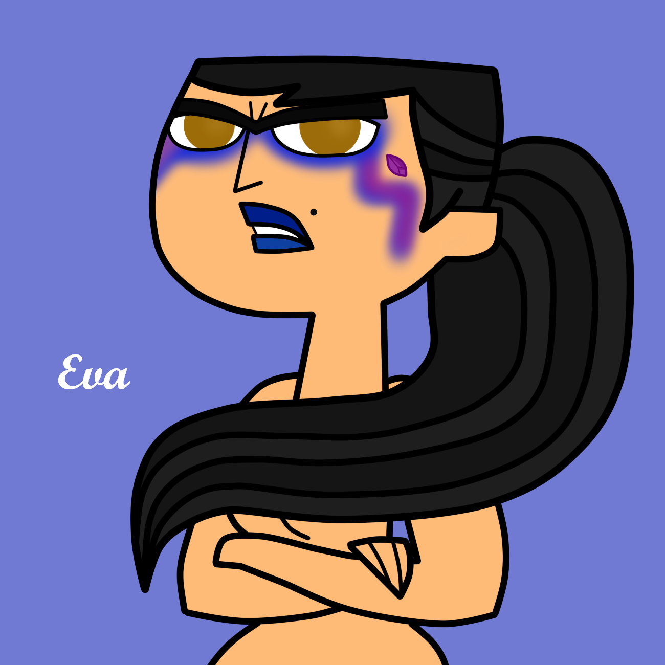 Fan Art of Eva- photoshoot 1 theme: dramatic makeup for fans of Total Drama ...