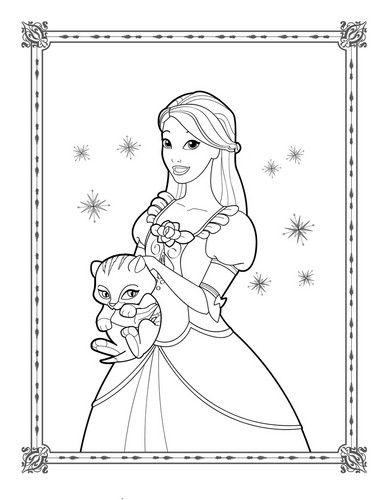 Barbie 12 Dancing Princesses Images Genevieve Coloring Page Wallpaper Called