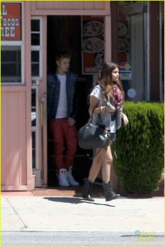  Justin and Selenal out in Encino, CA