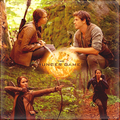 Katniss and Gale - The woods - the-hunger-games fan art