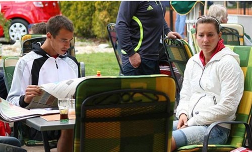 Lukas Rosol and his ex wife Denisa Rosolova in 2008