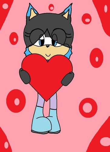 Lune the hedgehog my best friend or buddy holding a heart