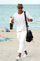 Shemar Moore takes a nap on the beach in Miami - shemar-moore photo