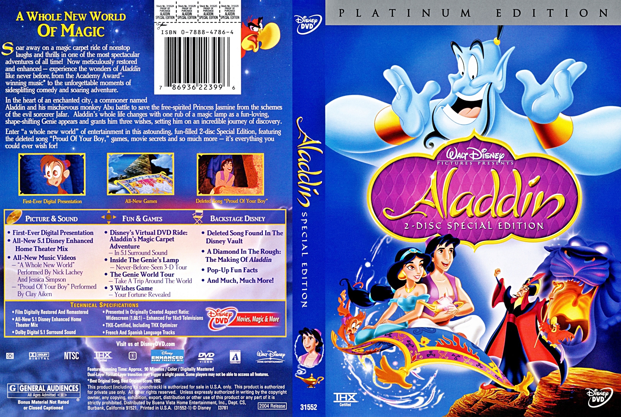 Walt ディズニー Dvd Covers Aladdin 2 Disc Platinum Edition ウォルト ディズニー キャラクター 写真 ファンポップ Page 7