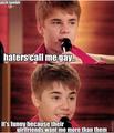 ATTENTION beliebers..this answer of justin bieber from terrible hatters - justin-bieber photo