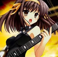 An anime girl rocking her gitar