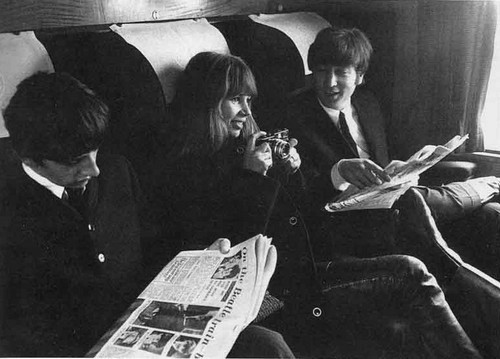 Astrid with John and Ringo (A Hard Day's Night)