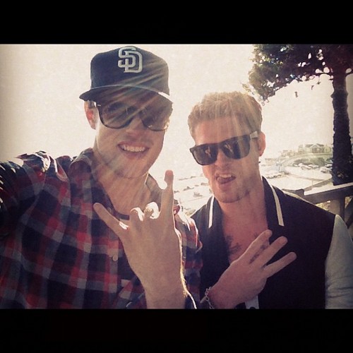  Chord with his brother Nash at Santa Monica beach, July 16th 2012
