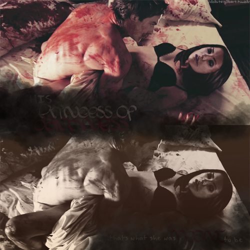 Damon + Elena as vampires