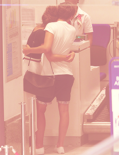  Lou and El at airport from France June 10th 2012