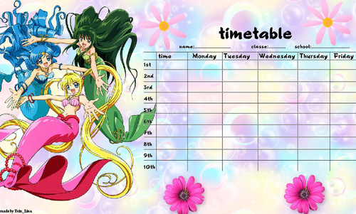 Mermaid Melody time table