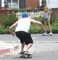 Miley Cyrus - Skateboarding with Liam in Toluca Lake [13th July] - miley-cyrus photo