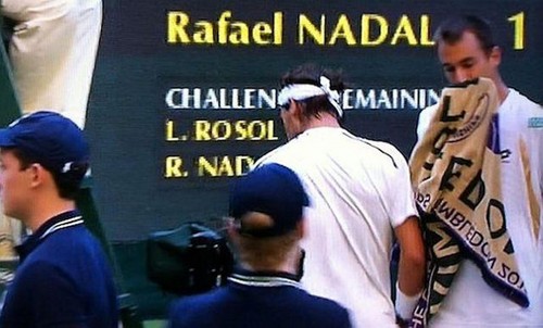  Nadal really nudged Rosol !